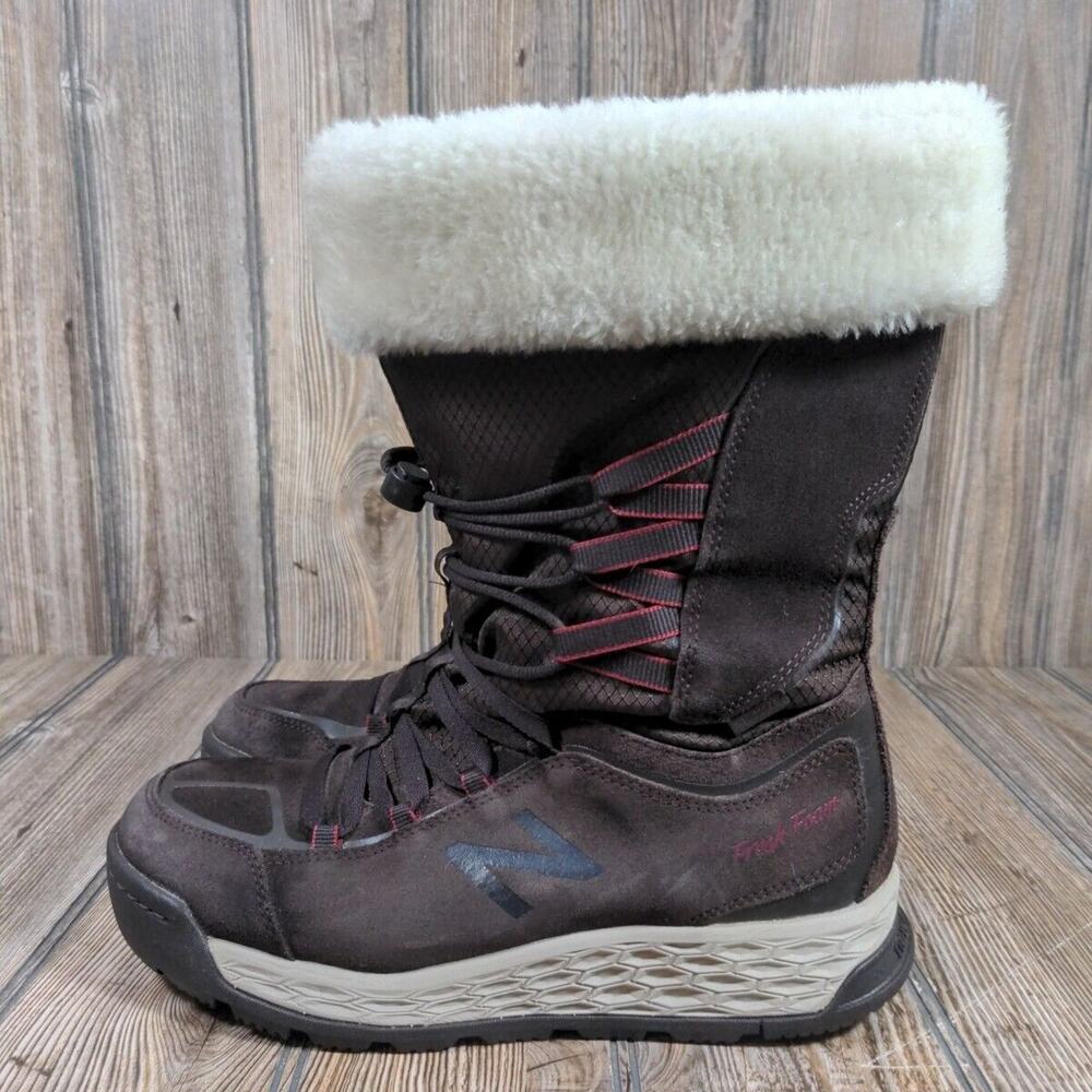New Balance Heat Fresh Foam 1000 Women Walking Boot Fur Lined Size 8 Winter Snow - Picture 3 of 10